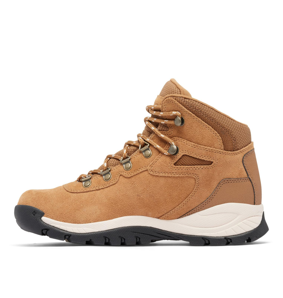 Columbia Womens Newton Ridge Plus Waterproof Amped, Elk/Dark Stone, 6 Wide