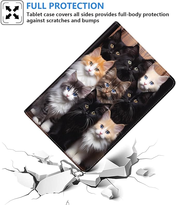 Case for iPad 6th/5th Generation (2018 2017 Model 9.7 Inch) iPad Air 2/Air 1 (9.7 Inch) Slim PU Leather Stand Folio Cover with Auto Wake Sleep African Woman Wolf