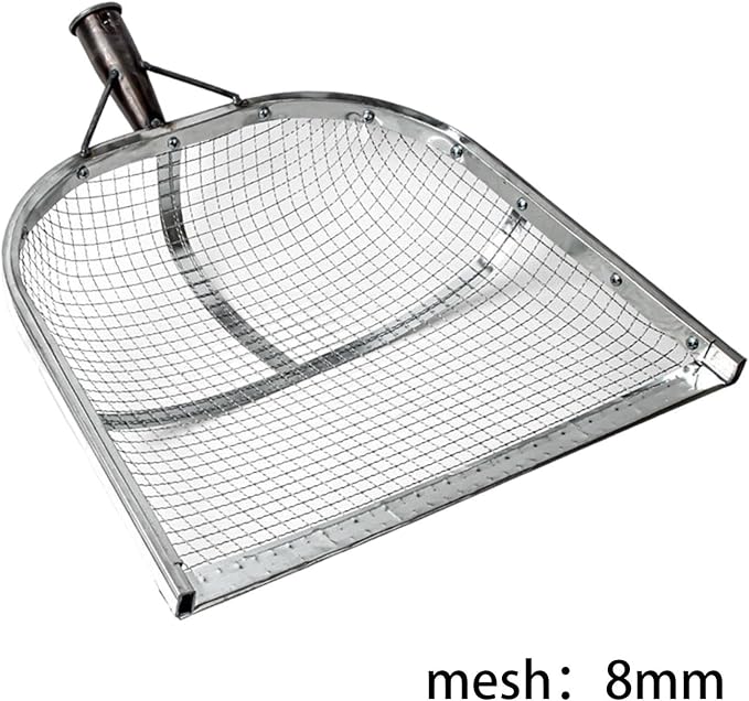 Leaking Soil Shovel Filter Stainless Steel Sieve 4mm/6mm/8mm/12mm Mesh Sifting