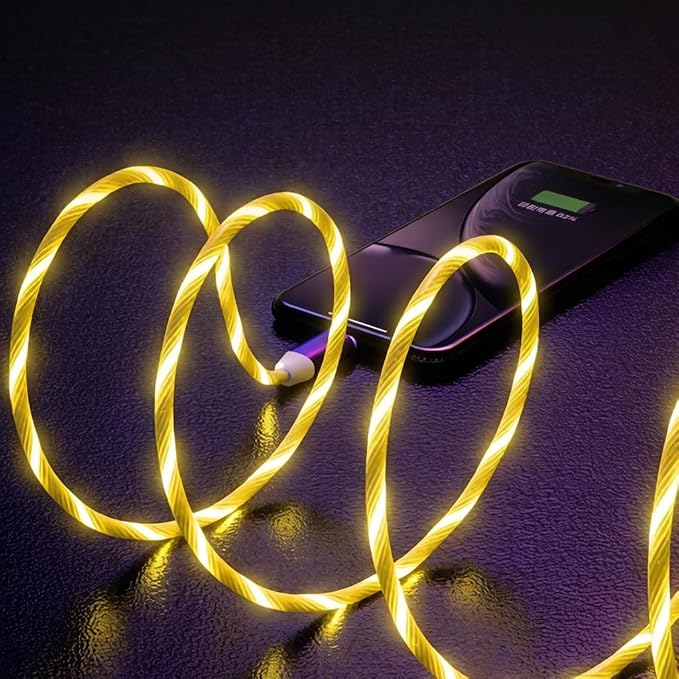 IHAO Multi Ports Charger Cable 3 Combinations in One Cable USB A to USB C/Micro USB PD Fast Charging Cord Lighted Up LED Flowing Compatible with Almost All Kinds of Electric Device-39Inches Blue