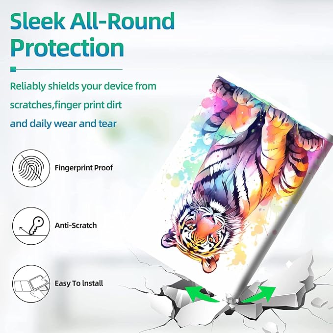Case for iPad (A16) 11th Generation 11 Inch (2025) for iPad 10th Generation 10.9 Inch (2022) Slim Folding Stand Cover with Auto Wake/Sleep Watercolor Sea Turtle