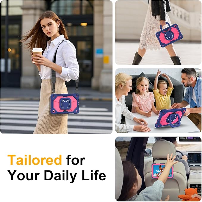 Case for Samsung Galaxy Tab A9 Plus 11 Inch 2023 Ubearkk Rugged Case for Samsung Galaxy A9+ Tablet SM-X210/X216/X218 with Screen Protector 360 Rotating Stand Shoulder Strap Pen Holder Black