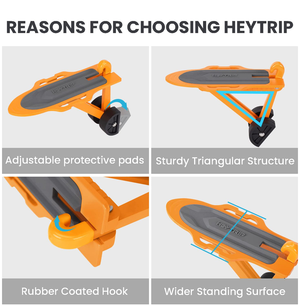 HEYTRIP Upgraded Anti-Slip Car Door Step, Easy Access to Vehicle Rooftop, Angle Adjustable, Foldable, with Storage Bag