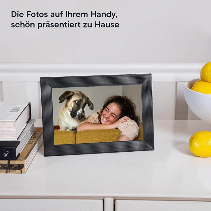 Aura Carver HD WiFi Digital Picture Frame, 10.1”, Add Photos with Aura App, Free Unlimited Storage - Wirecutter’s Pick for Best Digital Photo Frame 2022 - Gravel