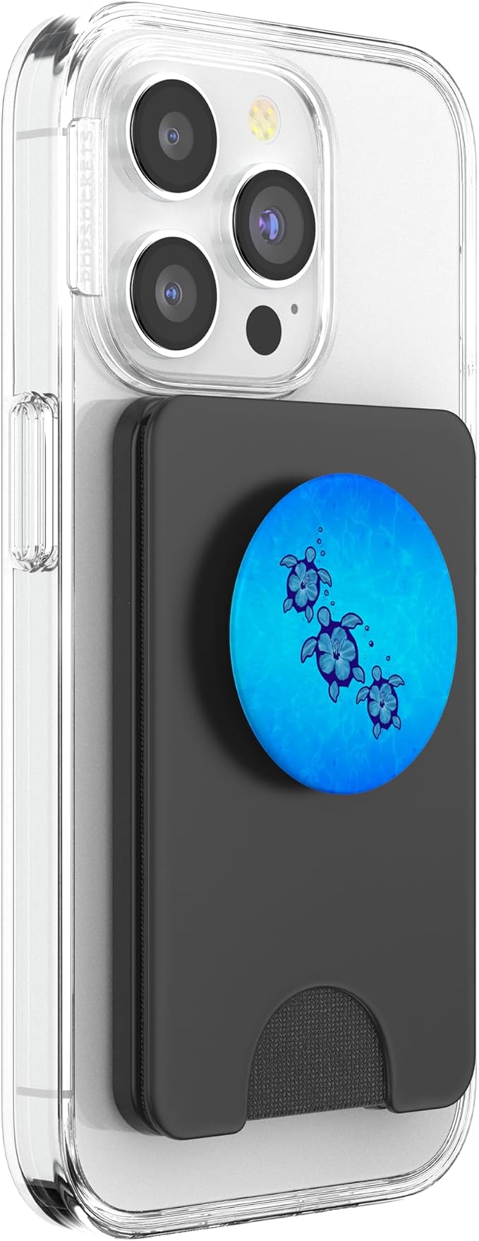 MacDonald Creative Studios Hawaiian Honu Sea Turtles PopGrip - Black Animal Print Ocean PopSocket for iPhone 11