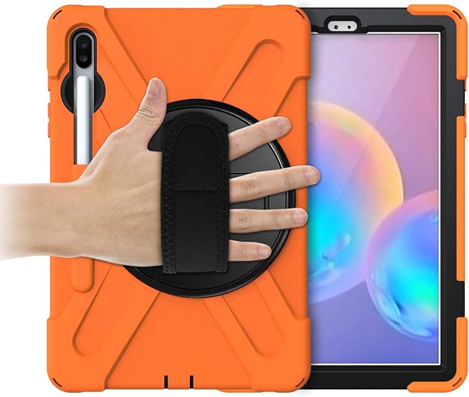 KIQ Shield Series for Samsung Galaxy Tab S7 FE Case Galaxy Tab S8 Plus Case Heavy Duty Shockproof Case w/S Pen Holder for Samsung Tab S7 fe 5G case 12.4 Inch 2020 SM T970 X800 T730 - Black