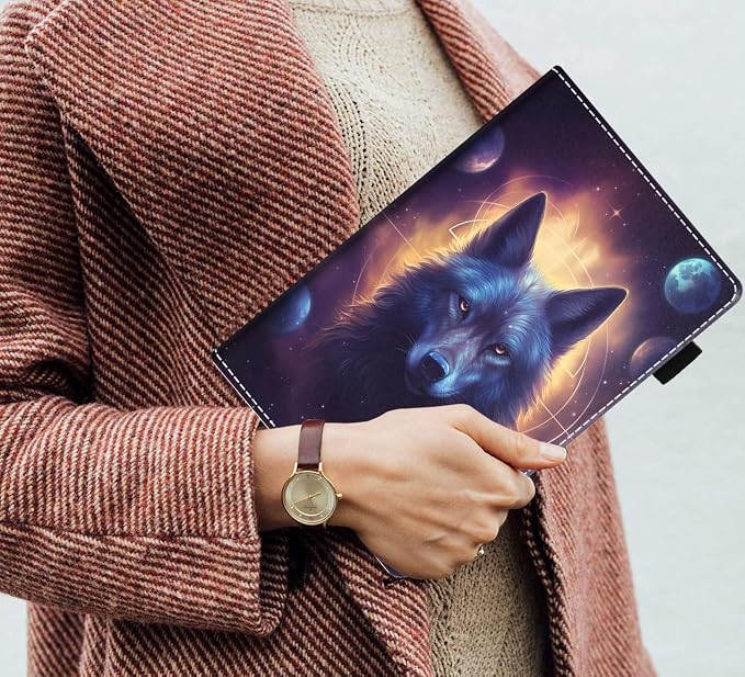 Case for Amazon Kindle Fire 7 Tablet (7 Display 12th Generation 2022 Release) Slim PU Leather Stand Folio Cover with Card Slot &amp Auto Wake Sleep Abstract Paint Butterfly