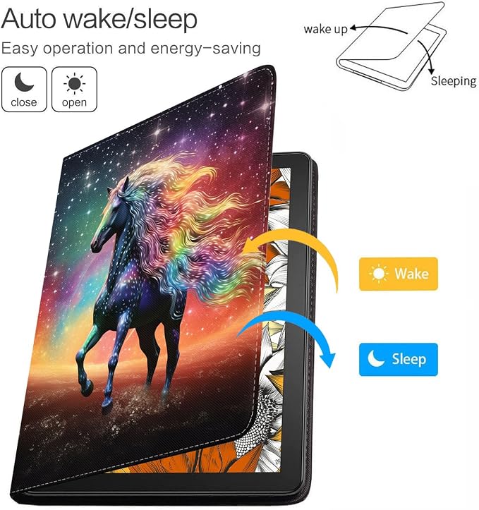 Case for Samsung Galaxy Tab A 8.0 2019 (SM-T290/T295/T297) Slim Lightweight PU Leather Stand Cover with Auto Wake/Sleep for Galaxy Tab A 8.0 Inch Abstract Watercolor Art Dogs