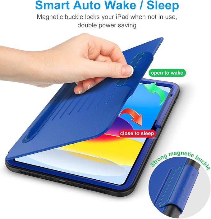 DAORANGE for iPad (A16) 11th Generation Case iPad 10th Gen Case Black | For iPad 11/10.9 Inch Case 2025/2022 Strong Magnetic Shockproof Case with Multi-Angle Stand Pen Holder Rugged &amp Durable