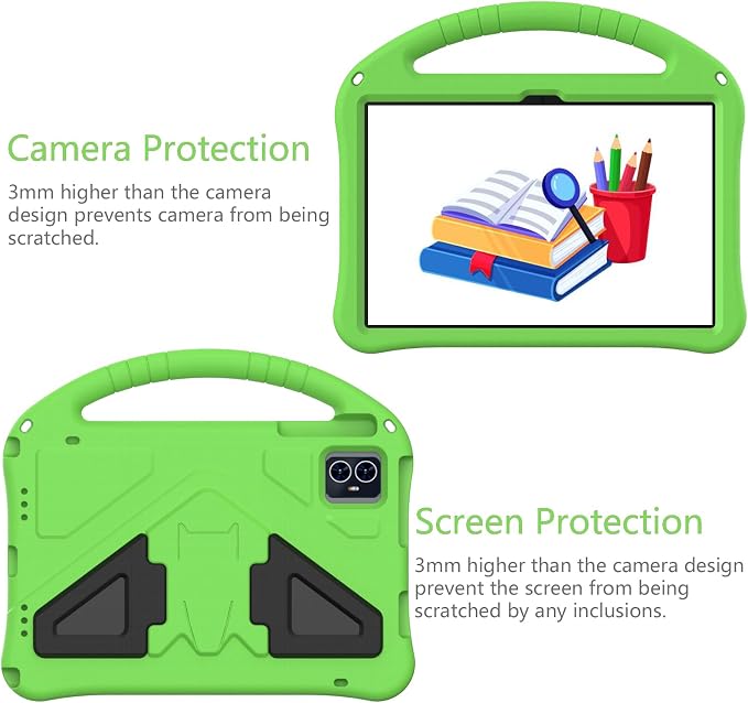 for Revvl Tab 2 Case 2025 Kids EVA Cover with Strap Handle Stand for Tmobile Revvl Tab 2 Case 10.1'' Black