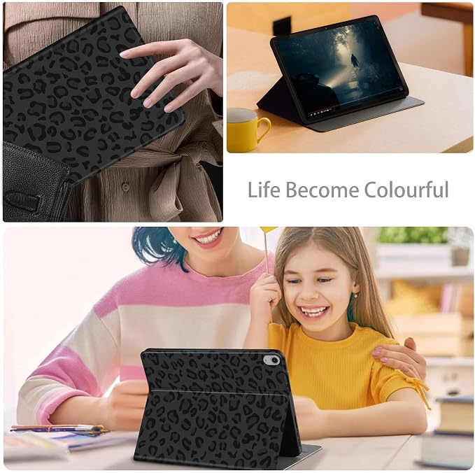 Case for iPad Air 11-inch (M4 2026 / M3 2025 / M2 2024) iPad Air 5th/4th Gen (2022/2020) 10.9 Slim PU Leather Folio Stand &amp Auto Sleep/Wake Protective Smart Cover Tree Fluorescent