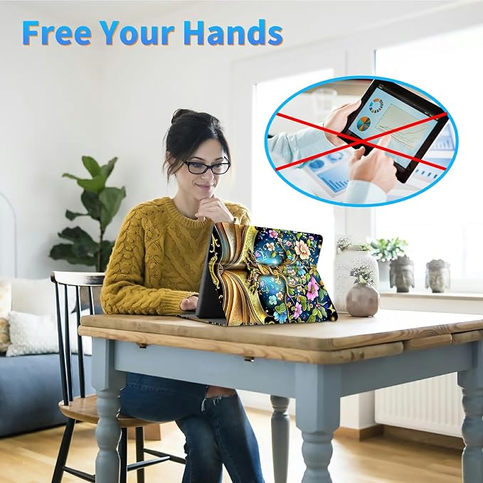 for Samsung Galaxy Tab E 9.6 Inch 2015 (SM-T560/T561/T565/T567) Kickstand Case PU Leather Multiple Viewing Angles Stand Smart Cover for Galaxy Tab E 2015 2 Roses