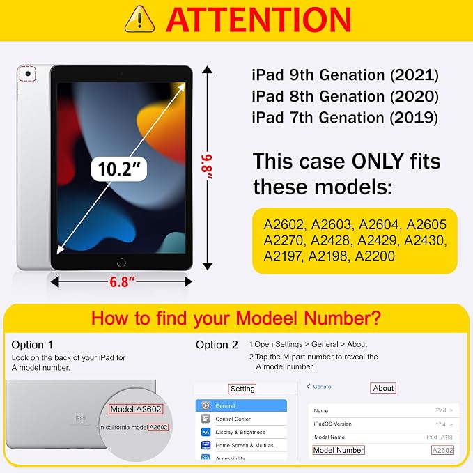 Tuiklol for iPad 10.2 inch 9th / 8th / 7th Gen 2021 2020 2019 Release Case | Built in Pencil Holder - TPU Protection Trifold Stand Stand Clear Back Tablet Cover With Auto Wake/Sleep Blue berries
