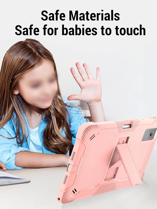 for Lenovo Idea Tab Plus/Tab K12（12.1 Inch） Android Tablet Protective caseShockproof Lightweight Silicone Protective Cover with StandChild-Friendly ProtectionEasy to Clean DesignBlack