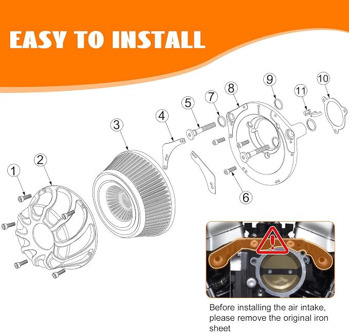 High Flow Air Cleaner Intake Filter Kit Air Filters Cover Drift Style