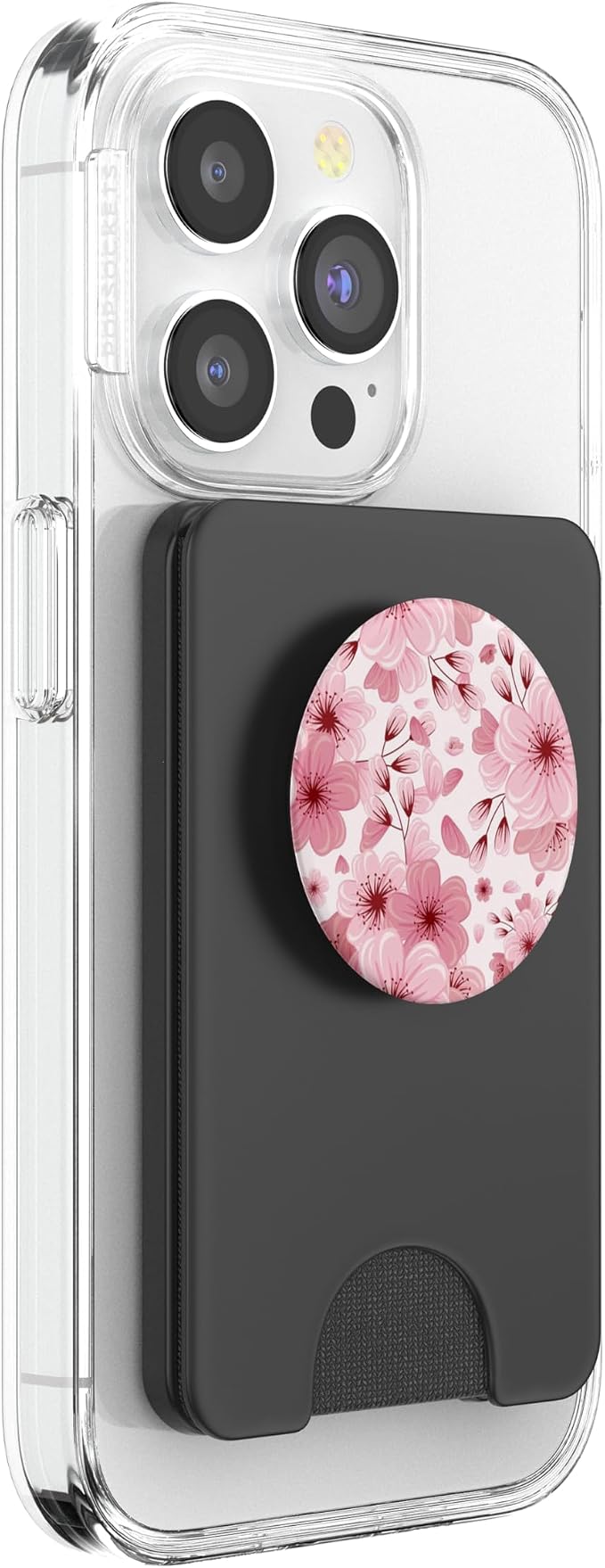Pink Cherry Blossom Floral Pattern PopSockets PopGrip for MagSafe