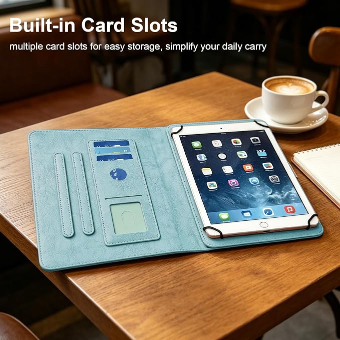 Dteck Universal Case (7.9 to 8.4) - Fold Stand Protective Flip Case for Apple iPad mini/Samsung Galaxy Tab 8.0 8.4 /Lenovo Tab 8 /onn. 100003561 8 Tablet Pro/Android Tablet 8 Inch (Blue Pink)