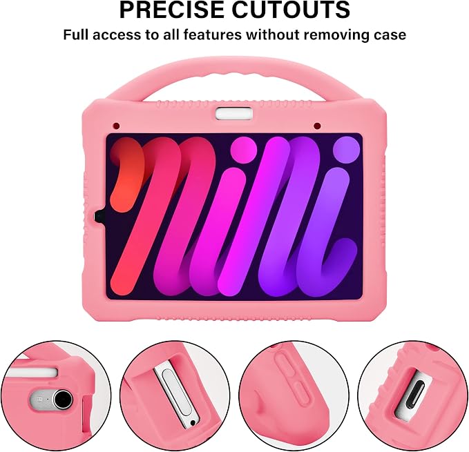 Kids Case for iPad mini 6 2021/Mini 7 2024(A17 Pro)Shockproof Child Protective Cover for Mini 6th/7th Generation Case 8.3 inch (Multicolor)