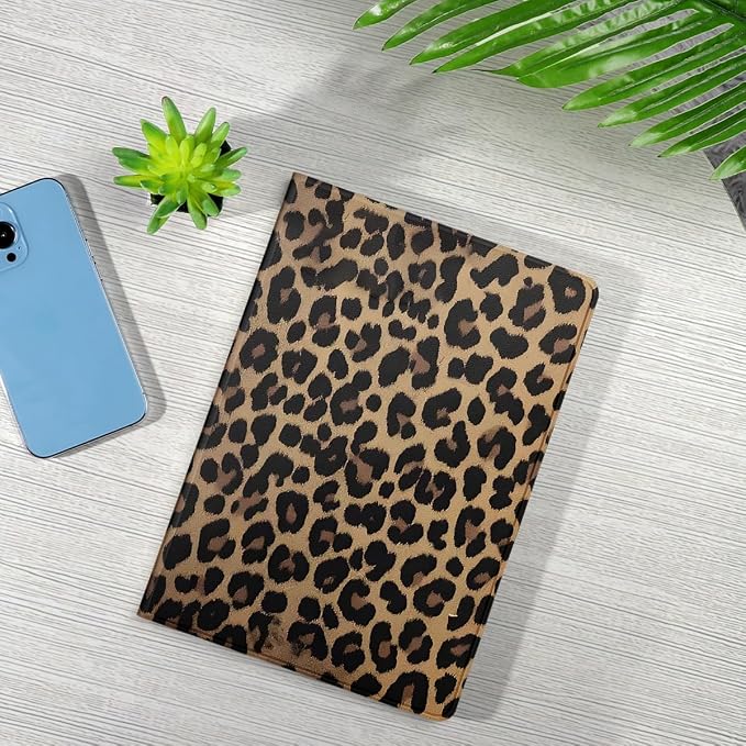 Cool Cheetah Print Tablet Case for Samsung Galaxy Tab A7 SM-T507/T505/T500 Case 10.4 2020 Fashion Aesthetic Leopard Pattern Cases for Girls BoysBlack Protective Cover Flip PU Leather Funda