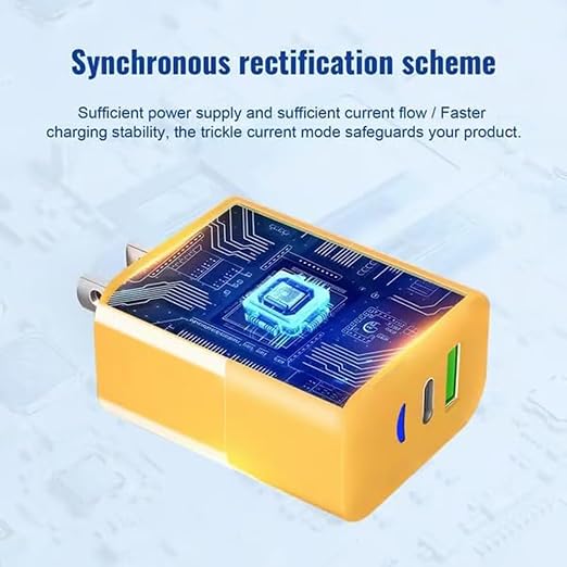 Portable Fast Charger Type C/USB A Dual Ports Adapter4 in 1 Fast Charging Cable &amp Data Sync C Chargers Fast Charging 10 Foot Fast Phone Charger Mechanical Style Multi-Function Cable (1pc)