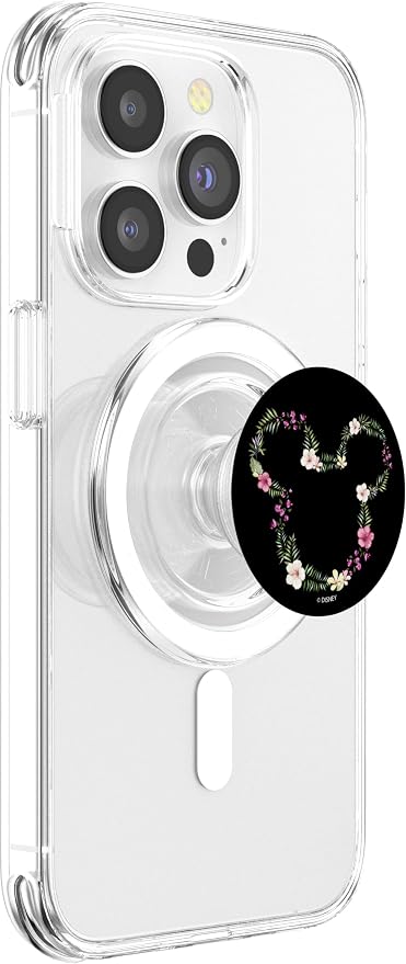 Disney Mickey &amp Friends Mickey Hawaiian Floral Outline Ears PopSockets Swappable PopGrip