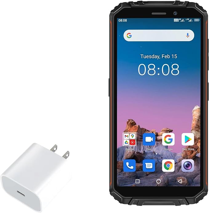 BoxWave Charger Compatible with Oukitel WP18 - PD GAN miniCube (30W) 30W Tiny PD GAN Type-C Wall Charger - Winter White