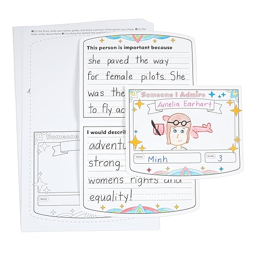 Really Good Stuff Ready-to-Decorate People We Admire Pennant Posters - Set of 24
