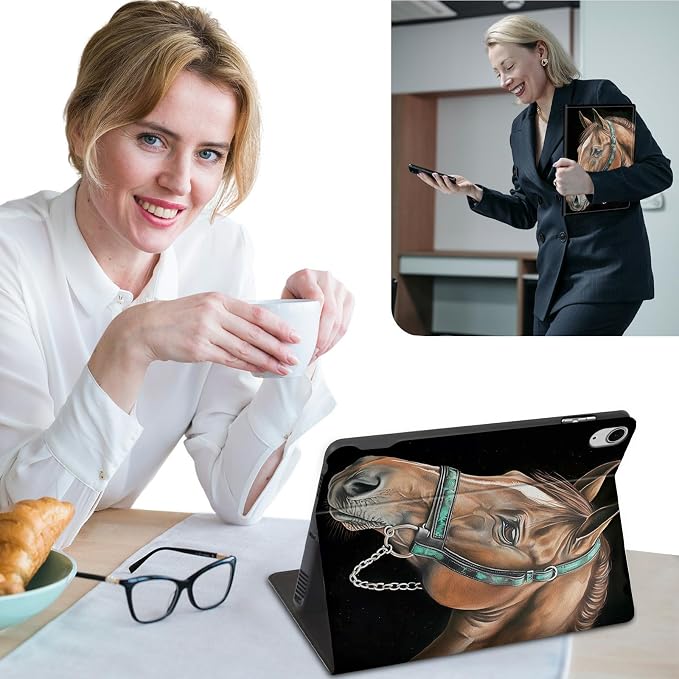 Case for iPad 9th/ 8th/ 7th Generation for iPad 10.2 inch Case 2021/2020/2019 Slim PU Leather Multiple Viewing Angles Smart Stand Shell Cover Auto Wake/Sleep for iPad 10.2Alpaca Art
