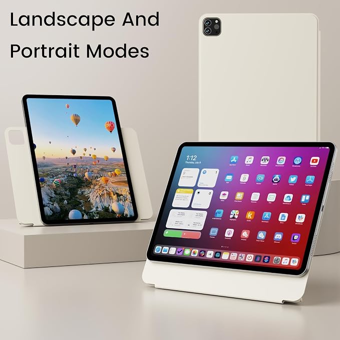 Magnetic Case for iPad Pro 11 Inch 4th/3rd/2nd Gen Black | Magnetic Attachment Support 2nd Gen Pencil Charging Slim &amp Light Folio Stand Case for iPad Pro 11'' 2022/2021/2020