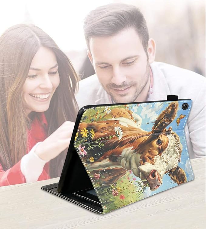 Case for Amazon Fire HD 10 Tablet (9th/7th Generation 2019/2017 Release) Slim PU Leather Cover with Card Slot &amp Auto Wake/Sleep for Fire 10.1 Tablet African American Girl