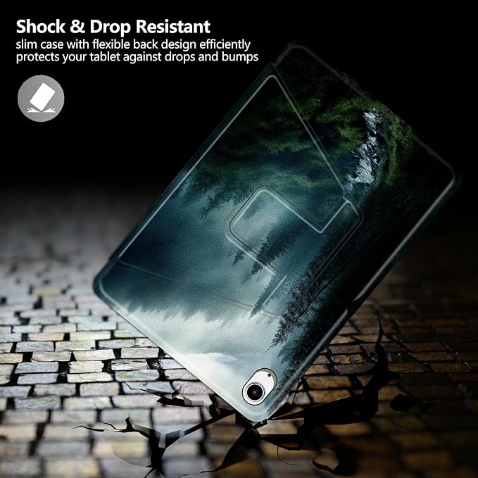 Astronaut Mushrooms Pattern Case for iPad 10.2 iPad 9th Generation 2021/ iPad 8th Generation 2020/ iPad 7th Generation 2019360 Degree Rotating Stand Protective Cover with Auto Sleep/Wake