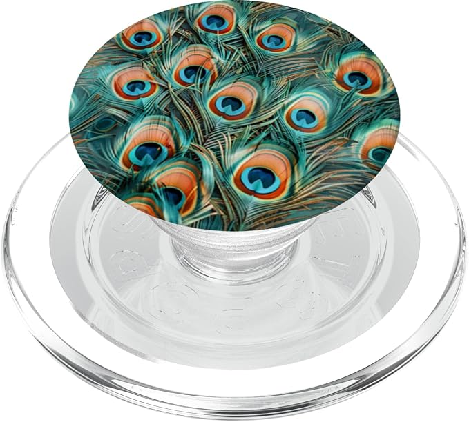 Peacock Feather Pattern PopSockets PopGrip for MagSafe