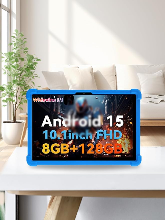 for Headwolf W6 10.1 Inch Tablet CaseBOVUGAC Soft Silicone Adjustable Stand Shockproof Kids Friendly for Headwolf W6 10.1 Tablet(Black)