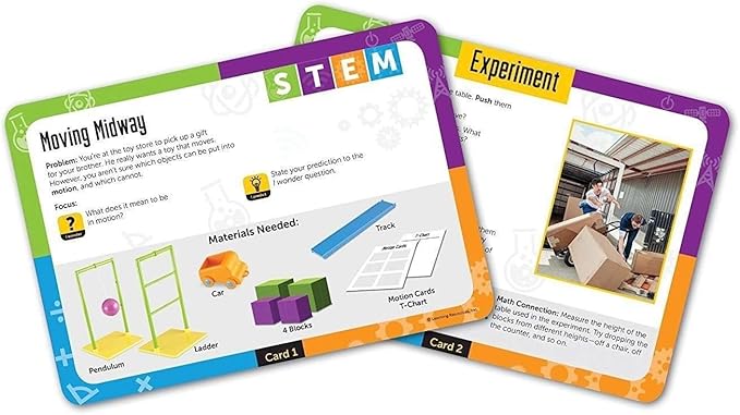 Learning Resources STEM Force & Motion Activity Set - Toddler Sensory Toys, Critical Thinking, Problem Solving, Building Toys, Fine Motor Skills, Physics Games for Kids, Gifts for Boys and Girls