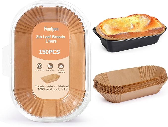 Loaf Pan Liners,2lb Loaf Pan Liners for Baking Bread 9x5, Loaf Pans Parchment Liners,150pcs Non-Stick Parchment Paper for Loaf Pans,Loaf Liners for Baking,Inner Dimensions are 7.5 x 3.5 inches