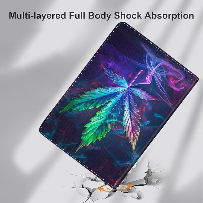 Case for iPad (A16) 11th Generation 11 Inch (2025) iPad 10th Generation 10.9 Inch (2022)，Slim Fit Foldable Standing Cover Case with Auto Sleep/Wake ，Red Moon Japanese Landscape