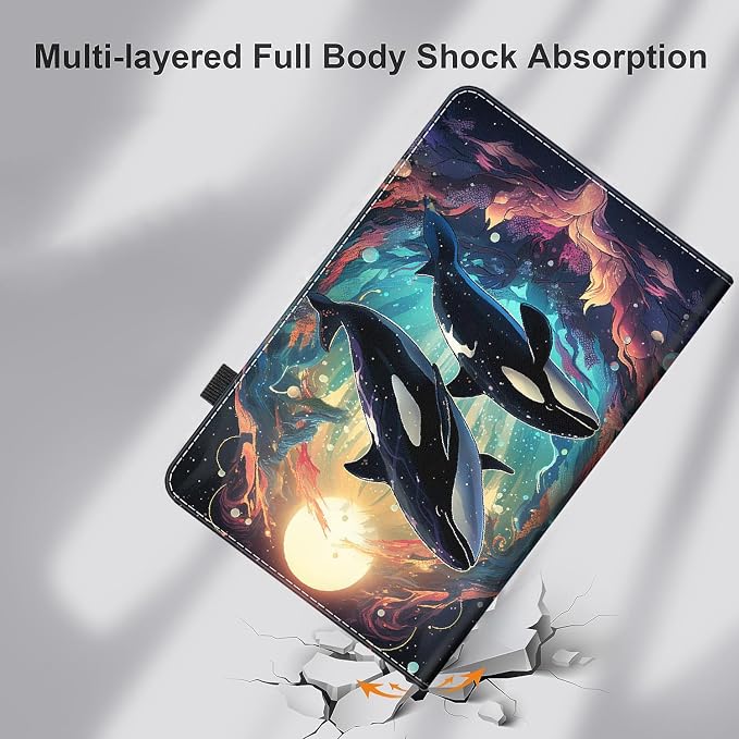 Case for Amazon Kindle Fire Max 11 Case (13th Gen 2023 Release) 11，Slim Fit Foldable Standing Cover Case with Auto Sleep/Wake for Fire 11 Max Tablet，Skull and Fire