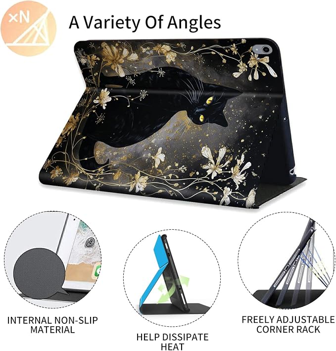 Case for iPad (A16) 11th Generation 11 Inch (2025) for iPad 10th Generation Case 10.9 Inch (2022)Slim Shockproof Shell PU Leather Stand Cover w/Auto Sleep Wake-American Eagle Rebirth of Fire