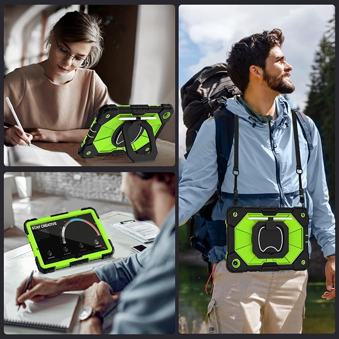 Auizotl Case for Samsung Galaxy Tab A11+/A9+ Plus 11 Inch with Screen Protector/Rotating Stand/Pen HolderMilitary Grade Shockproof Cover for Galaxy Tab A11 Plus /A9 Plus CasesBlack