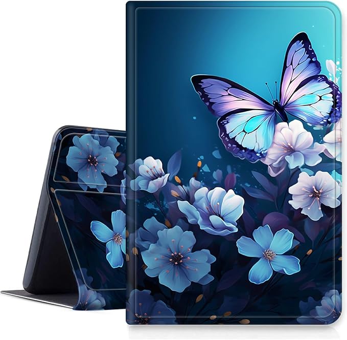 DIGTIALLL Case for Amazon Kindle Fire 7 Inch Tablet (9th/7th/5th Generation 2019/2017/2015 Release) PU Leather Smart Protective Cover with Auto Sleep/WakeBeach Palm Trees