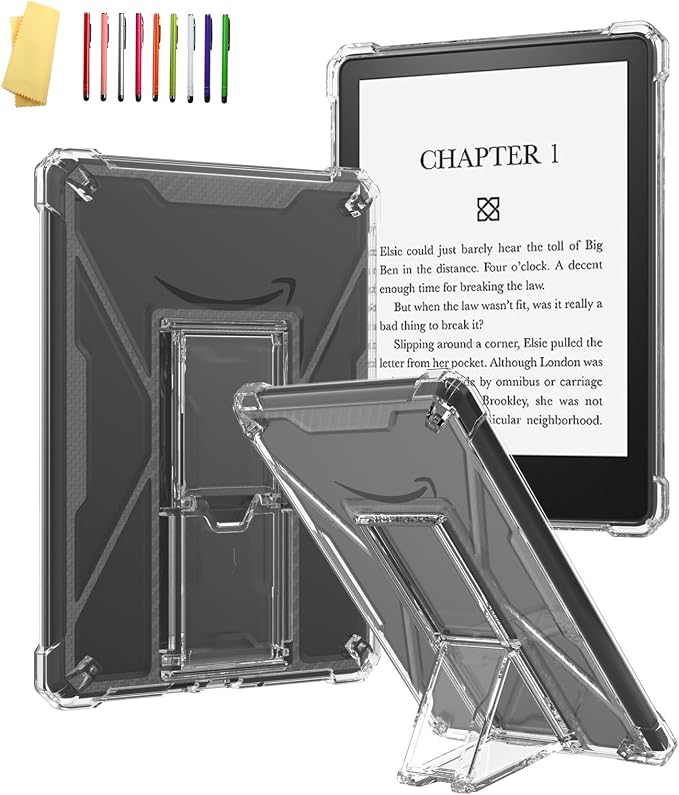 Clear Case for All-New Amazon Kindle Fire Max 11 Tablet (13th Generation 2023 Release) 11 Slim Lightweight Shell Transparent Soft TPU Back Shockproof Crystal Reinforced Corner Cover Clear