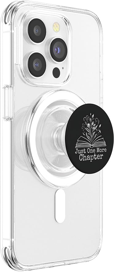Just One More Chapter Floral Book Lover Bookish Reading PopSockets Adhesive PopGrip