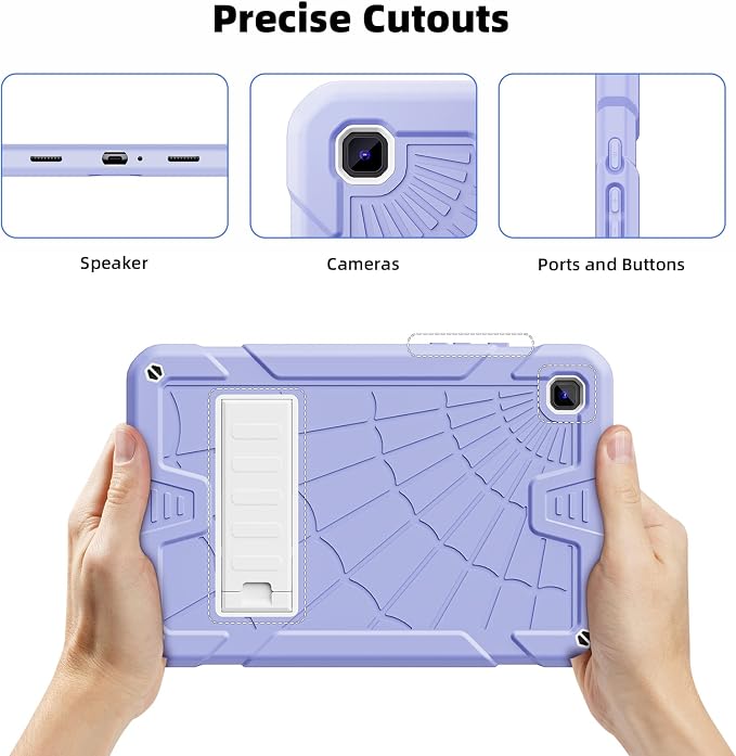 TSQQST Samsung Galaxy Tab A7 Lite Case 8.7 Inch 2021 for Kids | SM-T220/T225/T227 Full Body Protective Shockproof Rugged with Stand+Shoulder Strap Black