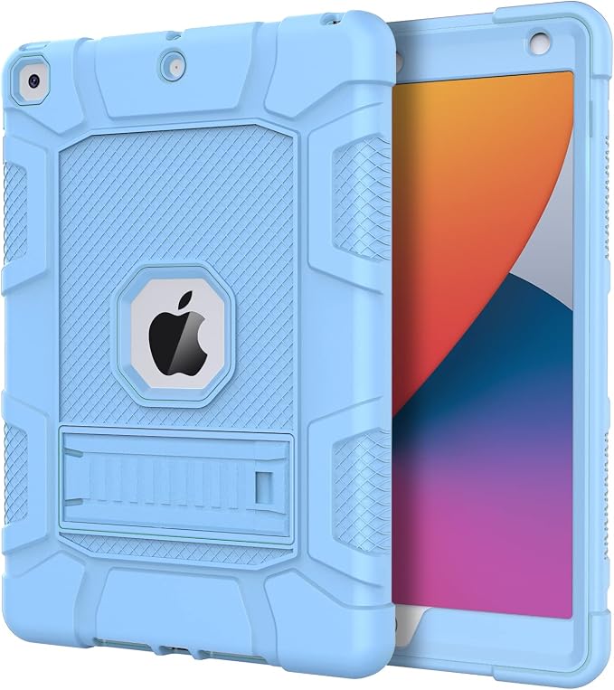 Azzsy Case for iPad 9th Generation/iPad 8th Generation/iPad 7th Generation (10.2 Inch 2021/2020/2019 Model) Heavy Duty Shockproof Rugged Protective Case for iPad 10.2 inch Alpine Green