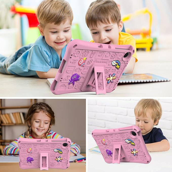 Case for iPad 10.2 Inch 2021/2020/2019/ iPad Pro 10.5 Inch/Air 3rd Gen (2019) Shoulder Strap Kickstand Children Friendly Anti-Scratch Shockproof Case Lightpurple