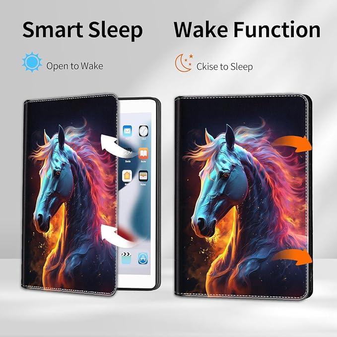 Case for iPad 10.2/10.5，iPad 9th/8th/7th Gen，for iPad 10.2 inch 2021/2020/2019/iPad Air 3rd Gen/Pro 10.5 - Slim Fit Standing Cover with Auto Sleep/Wake，Frog Playing Guitar