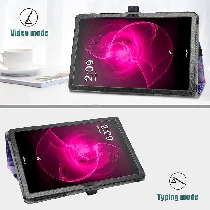 Bige for T-Mobile REVVL TAB 5G CasePU Leather Folio 2-Folding Stand Cover for T-Mobile REVVL TAB 5G 10.36 Inch TabletBlack