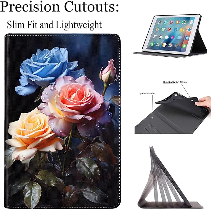 Case for New iPad (A16) 11th Generation 11 Inch 2025for iPad 10th Generation 2022 10.9 Inch Multi-Angle Stand Smart Cover Shockproof with Auto Wake/Sleep Baby Dragon