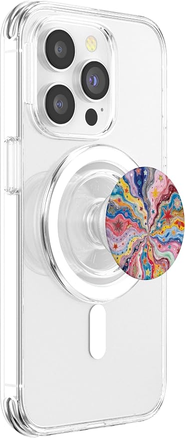 Colorful Cosmic Star Swirl Pattern PopSockets PopGrip for MagSafe