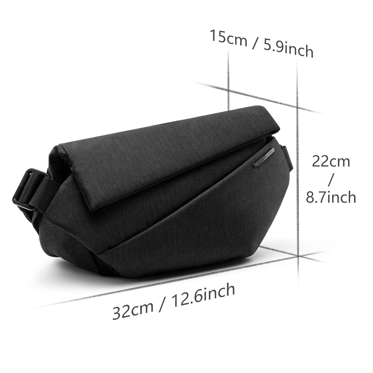 NIID R1 Mens Large Sling Bag Anti-Theft Waterproof Single Shoulder Backpack Sling Chest Bag Crossbody Bag for Men